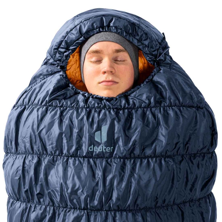 Trzysezonowy śpiwór Deuter Exosphere REGULAR -6C/21F - Ink-Maple