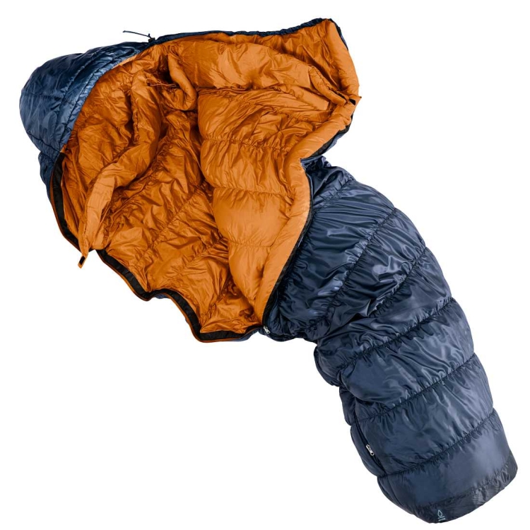 Trzysezonowy śpiwór dla wysokich Deuter Exosphere EL -6C/21F - Ink-Maple