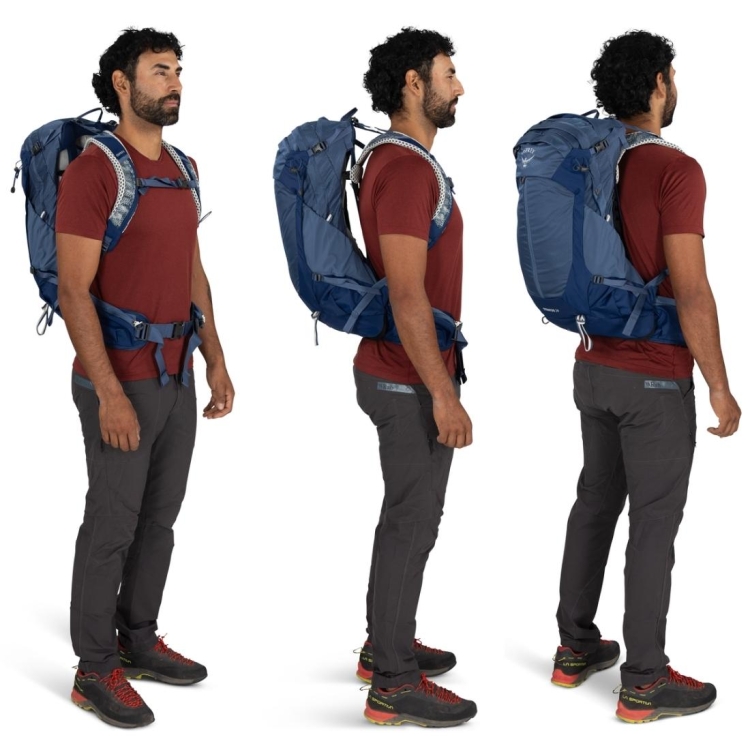Męski plecak turystyczny Osprey Stratos 24 – Raven Black