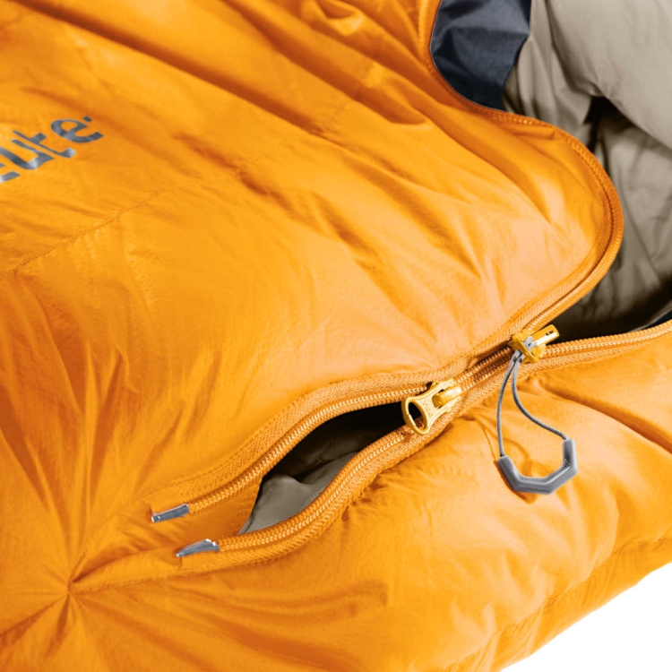 Puchowy śpiwór dla wysokich Deuter Astro PRO 600 EL -12C/10F - magma-titanium