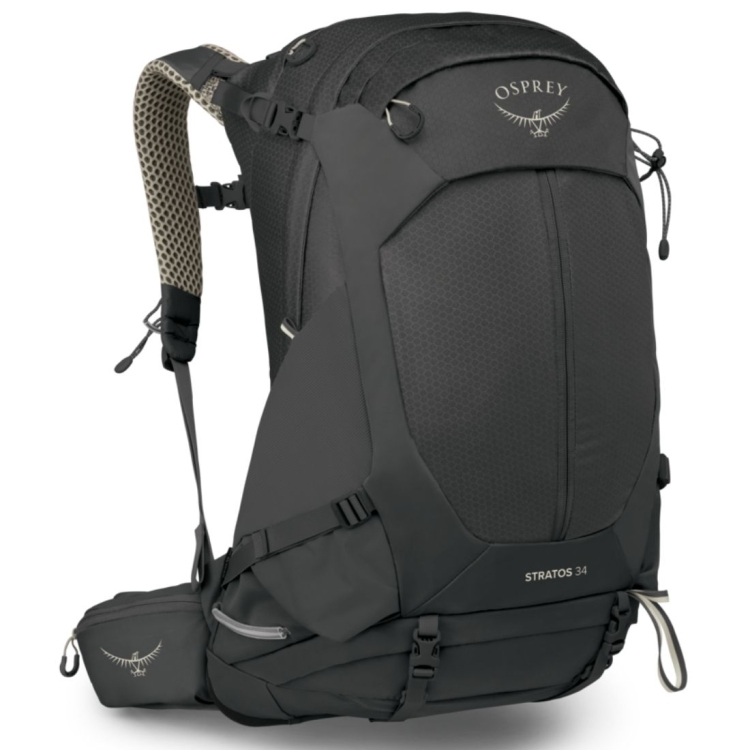 Męski plecak hikingowy Osprey Stratos 34 – Raven Black