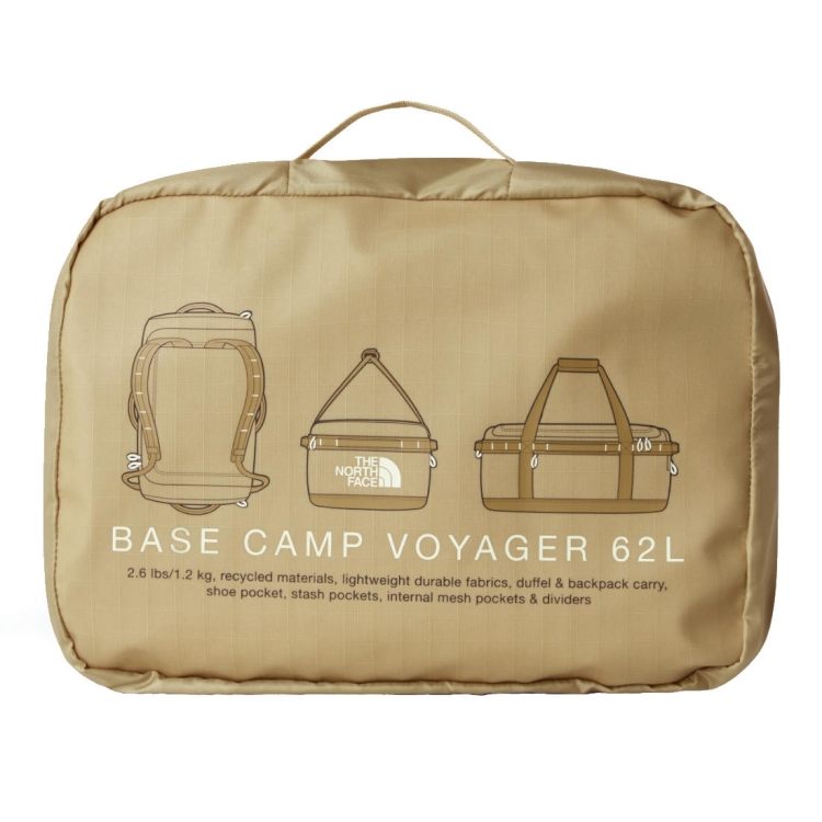 Torba podróżna The North Face Base Camp Voyager 62L - Khaki Stone-Utility Brown-Desert Stone