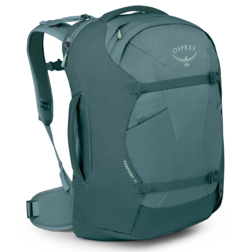 Męski plecak podróżny Osprey Farpoint 40 – Cascade Blue/Torrent Blue