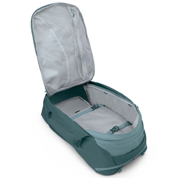 Męski plecak podróżny Osprey Farpoint 40 – Cascade Blue/Torrent Blue