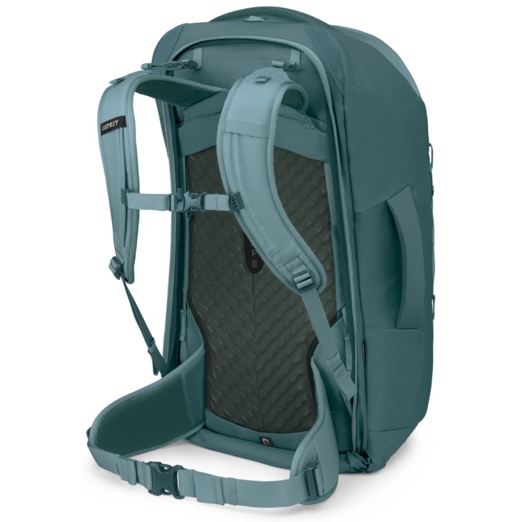 Męski plecak podróżny Osprey Farpoint 70 – Cascade Blue/Torrent Blue