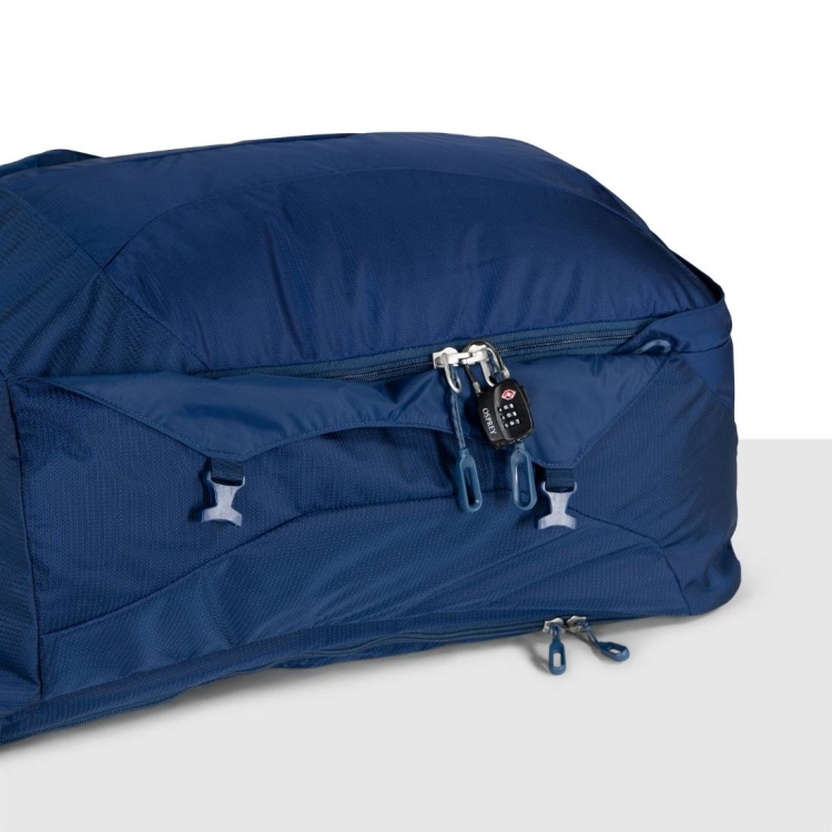 Męski plecak podróżny Osprey Farpoint 70 – Cascade Blue/Torrent Blue