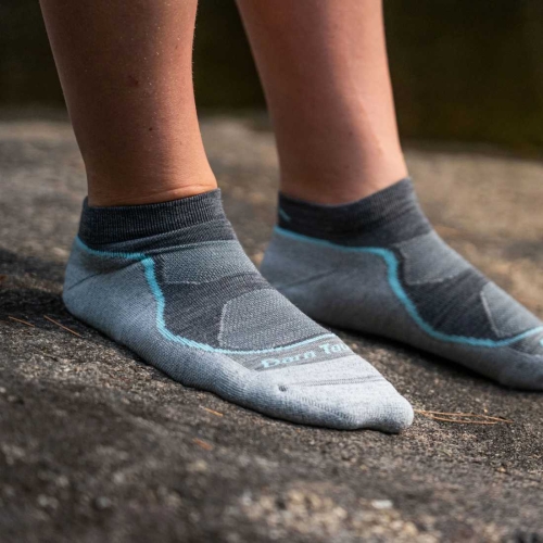 Damskie skarpety trekkingowe Darn Tough Women's Light Hiker No Show Lightweight Hiking Sock -  Slate