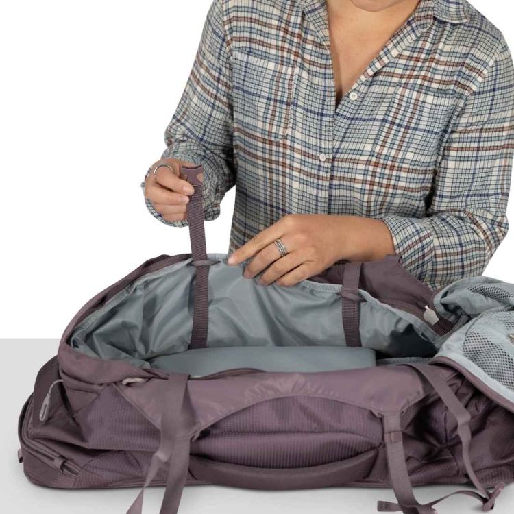 Damski plecak podróżny Osprey Fairview 40 – Graphite Purple