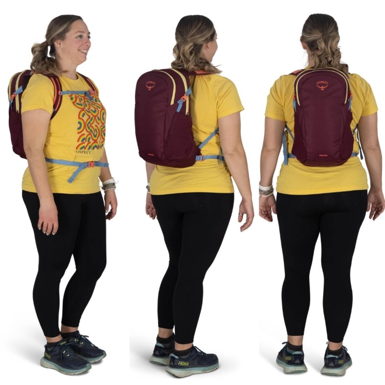 Lekki plecak miejski Osprey Daylite – Moody Burgundy