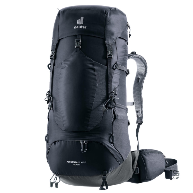 Lekki plecak turystyczny Deuter Aircontact Lite 40+10 - Black-Graphite
