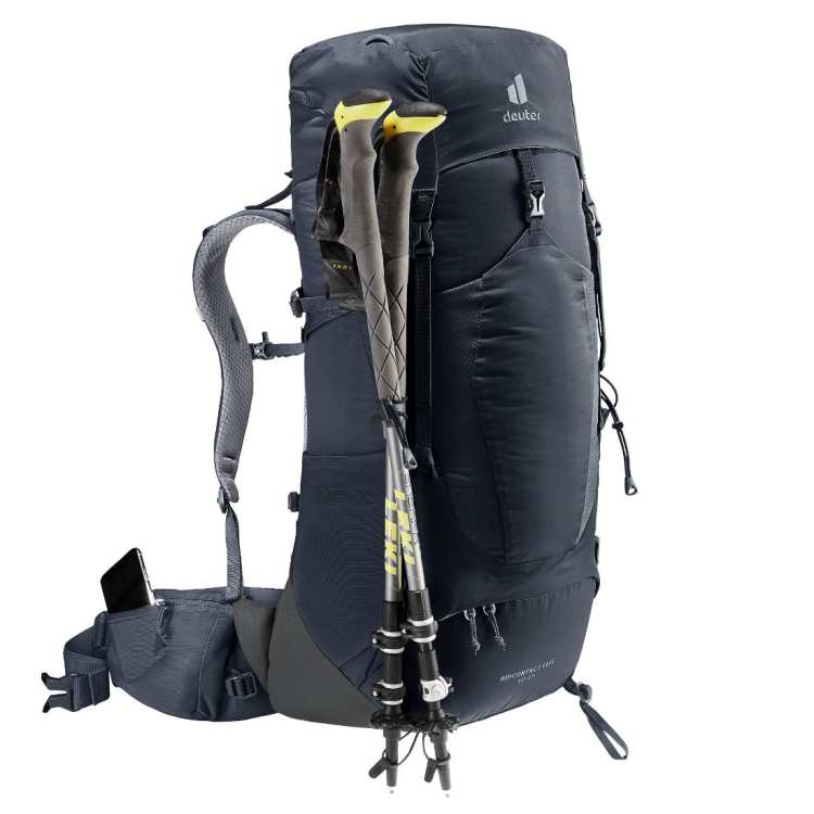 Lekki plecak turystyczny Deuter Aircontact Lite 40+10 - Black-Graphite