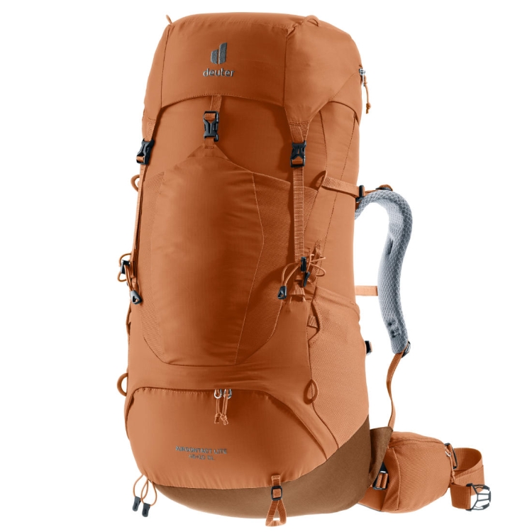 Damski plecak trekkingowy Deuter Aircontact Lite 45+10 SL - Pecan-Mocha