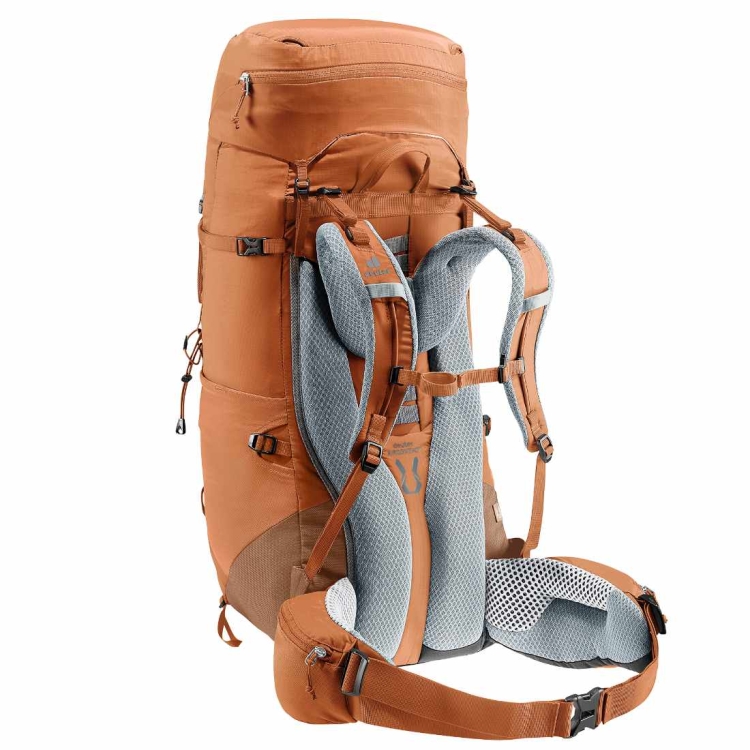 Damski plecak trekkingowy Deuter Aircontact Lite 45+10 SL - Pecan-Mocha