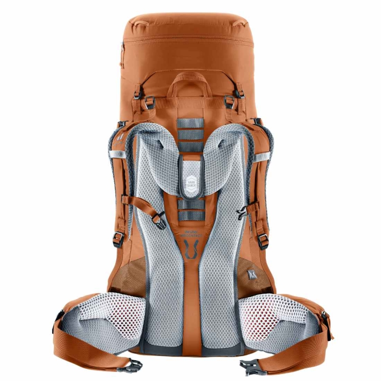 Damski plecak trekkingowy Deuter Aircontact Lite 45+10 SL - Pecan-Mocha