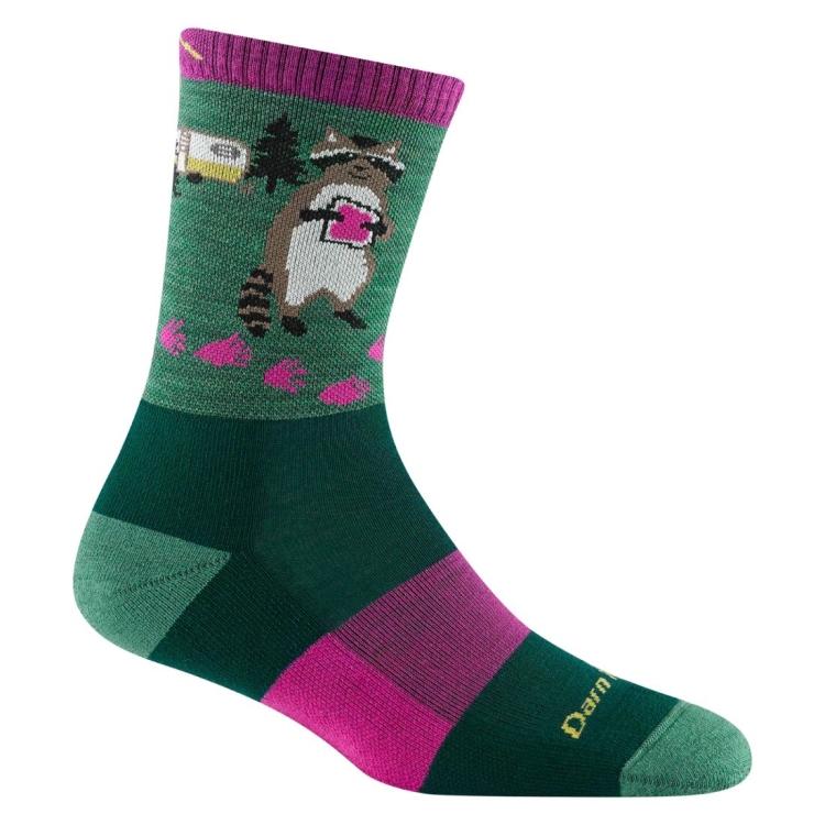 Damskie skarpety trekkingowe Darn Tough Women's Critter Club Micro Crew Lightweight Hiking Sock – Moss