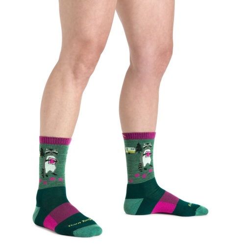 Damskie skarpety trekkingowe Darn Tough Women's Critter Club Micro Crew Lightweight Hiking Sock – Moss