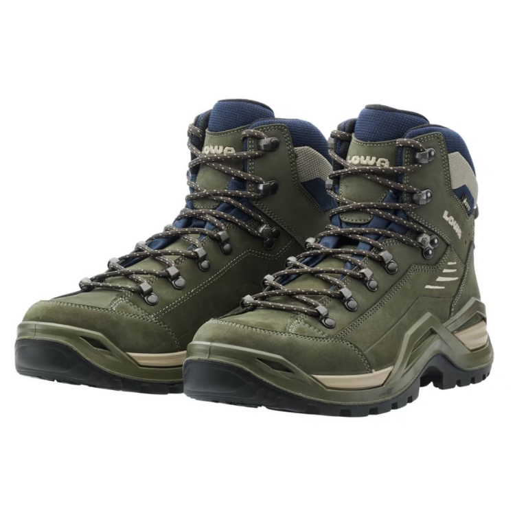 Męskie buty trekkingowe Lowa Renegade EVO GTX MID - Olive/Navy