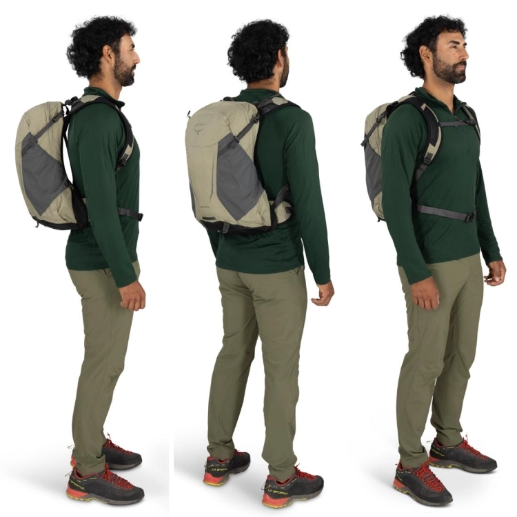 Lekki plecak turystyczny Osprey Hikelite 18 – Olive Tan