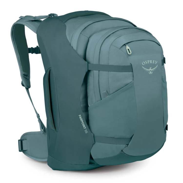 Plecak podróżny Osprey Farpoint 55 – Cascade Blue-Torrent Blue