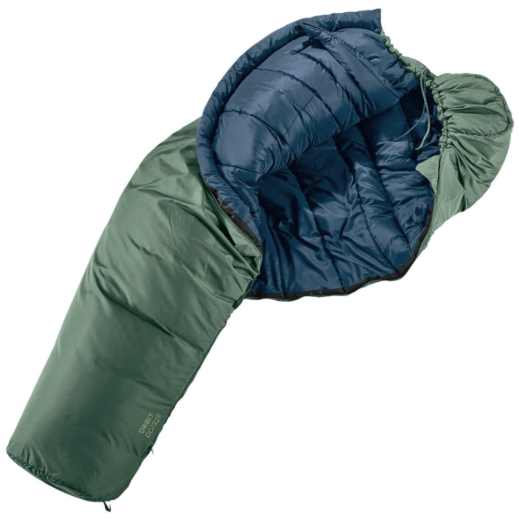 Dwusezonowy śpiwór syntetyczny Deuter Orbit REGULAR 0C/32F - Ivy-Ink