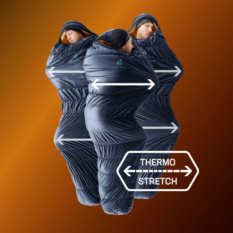 Śpiwór syntetyczny Deuter Exosphere REGULAR 0C/32F - Ink-Maple