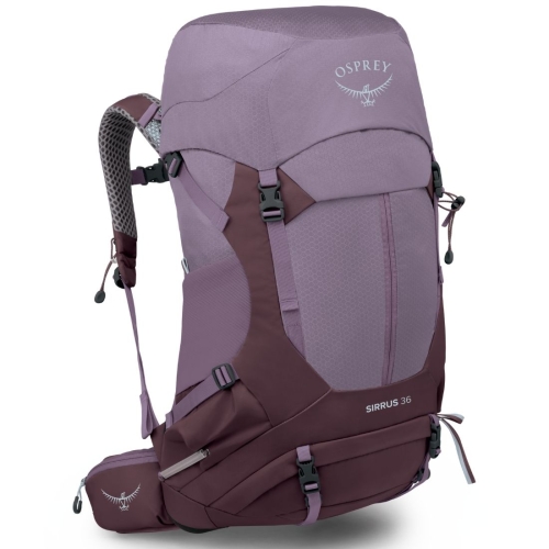 Dwukomorowy plecak damski Osprey Sirrus 36 – Purple Dusk