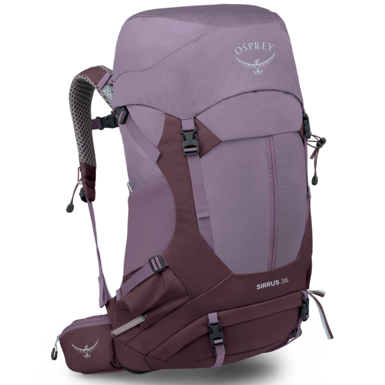 Dwukomorowy plecak damski Osprey Sirrus 36 – Purple Dusk
