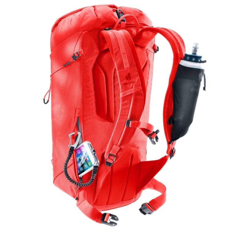 Lekki plecak wspinaczkowy Deuter Guide Lite 24 – Poppy-Crimson