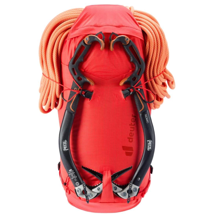Lekki plecak wspinaczkowy Deuter Guide Lite 30 – Poppy-Crimson