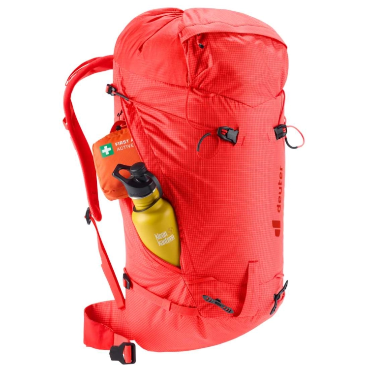 Lekki plecak wspinaczkowy Deuter Guide Lite 30 – Poppy-Crimson