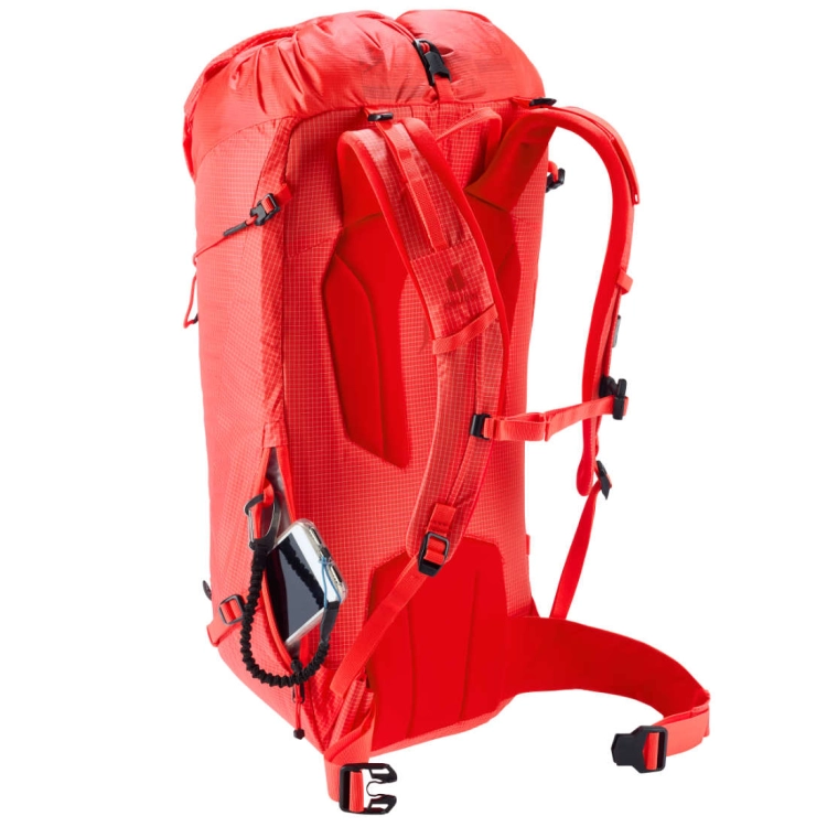 Lekki plecak wspinaczkowy Deuter Guide Lite 30 – Poppy-Crimson