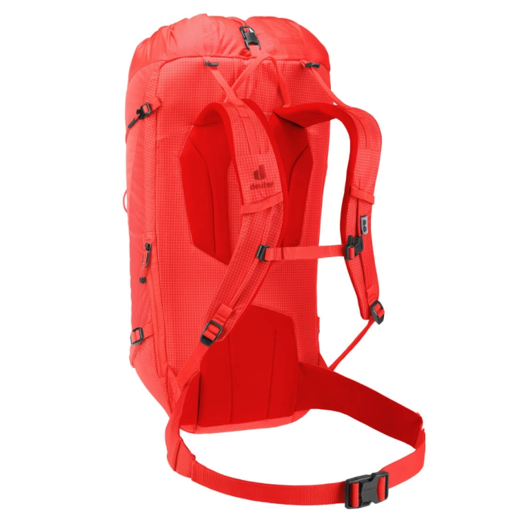 Lekki plecak wspinaczkowy Deuter Guide Lite 30 – Poppy-Crimson