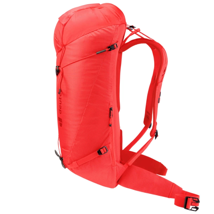 Lekki plecak wspinaczkowy Deuter Guide Lite 30 – Poppy-Crimson