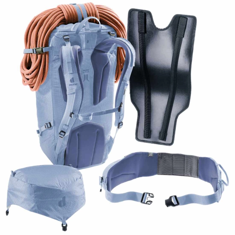 Damski plecak alpinistyczny Deuter Guide 32+6 SL – Polar-Bluejay