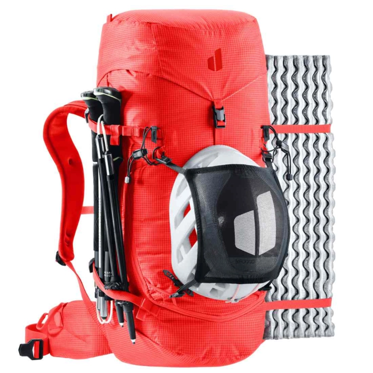 Lekki plecak alpinistyczny Deuter Guide 34+6 – Poppy-Crimson