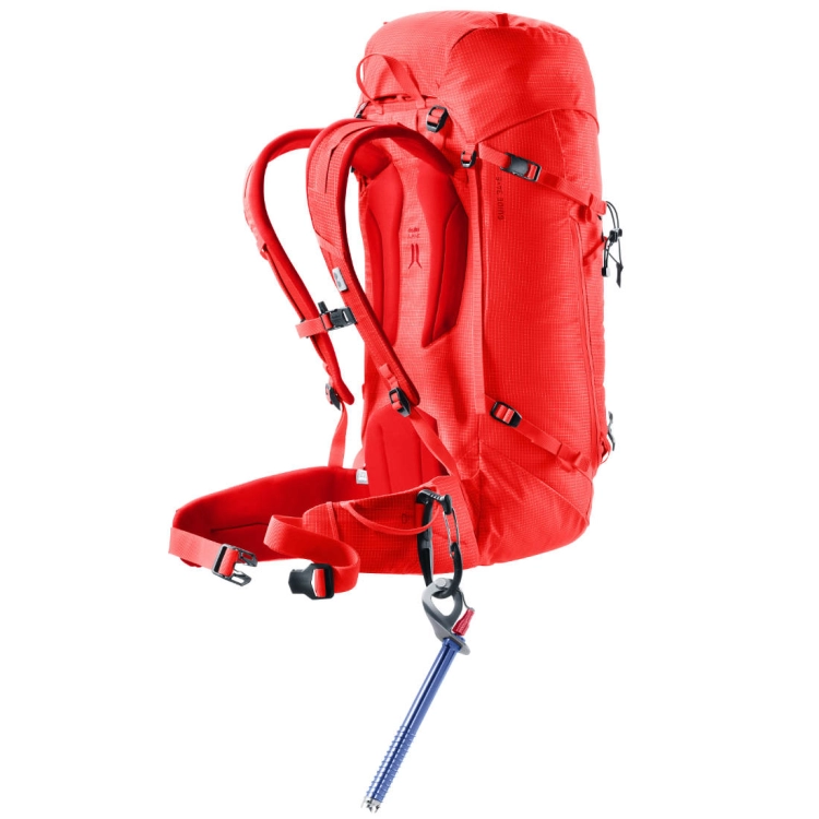 Lekki plecak alpinistyczny Deuter Guide 34+6 – Poppy-Crimson