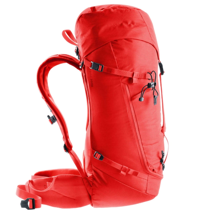 Lekki plecak alpinistyczny Deuter Guide 34+6 – Poppy-Crimson