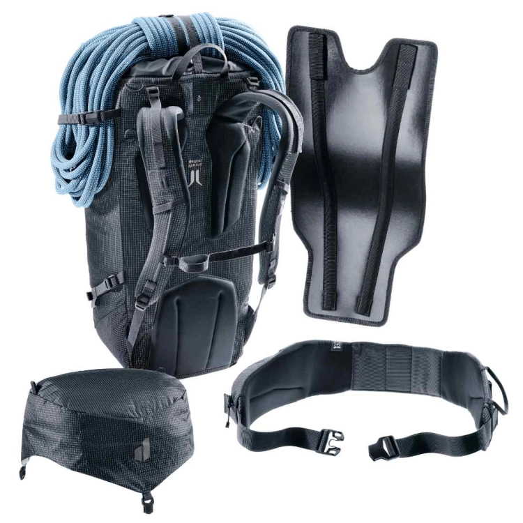 Lekki plecak alpinistyczny Deuter Guide 34+6 – Black
