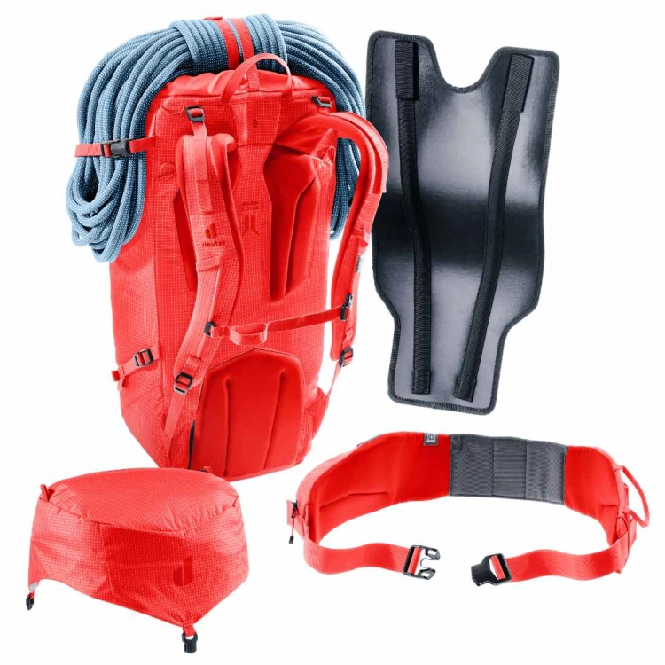 Damski plecak alpinistyczny Deuter Guide 42+6 SL – Poppy-Crimson