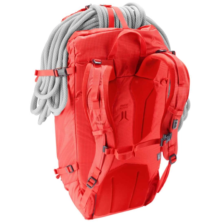 Lekki plecak alpinistyczny Deuter Guide 44+6 – Poppy-Crimson