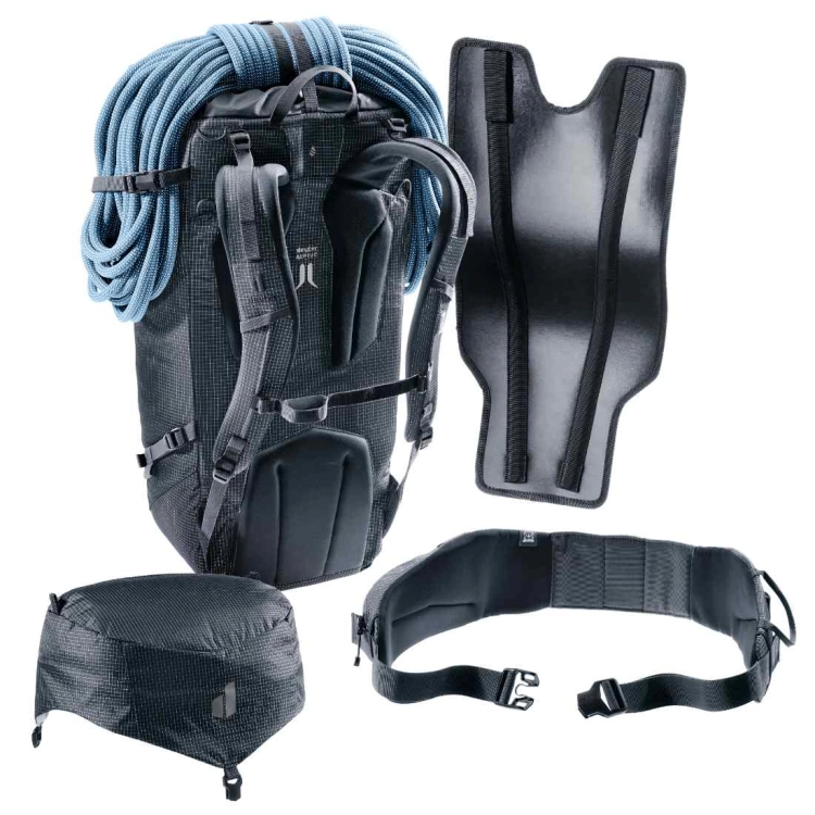 Lekki plecak alpinistyczny Deuter Guide 44+6 – Black