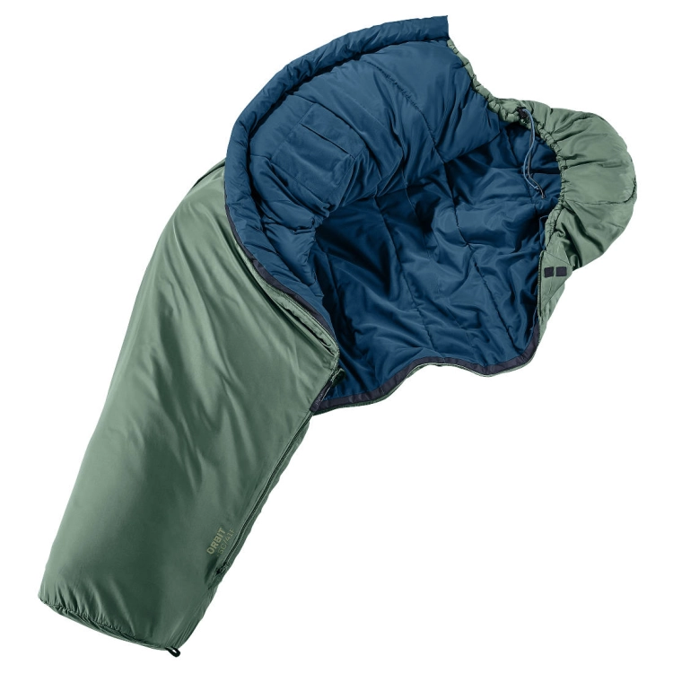 Śpiwór letni dla wysokich Deuter Orbit EL +5C/41F – Ivy-Ink
