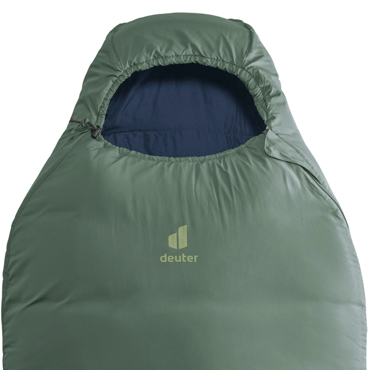 Śpiwór letni dla wysokich Deuter Orbit EL +5C/41F – Ivy-Ink