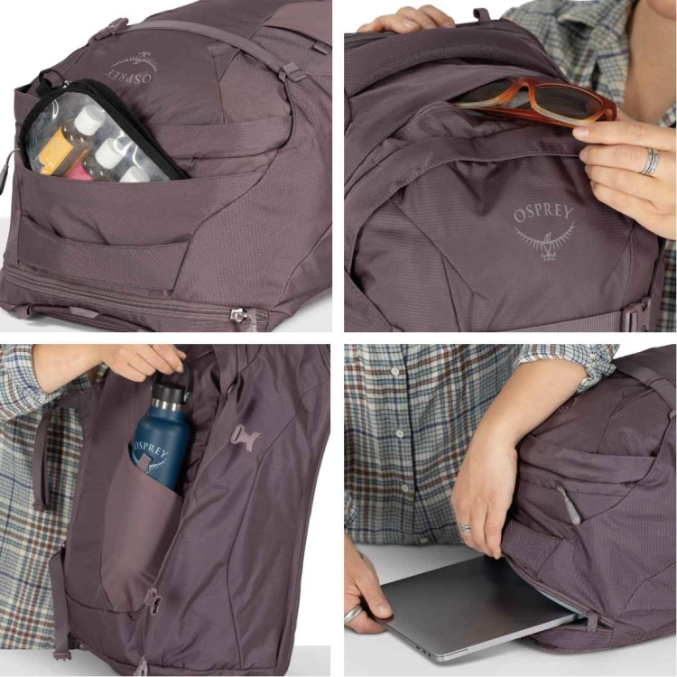 Damski plecak podróżny Osprey Fairview 40 – Cascade Blue