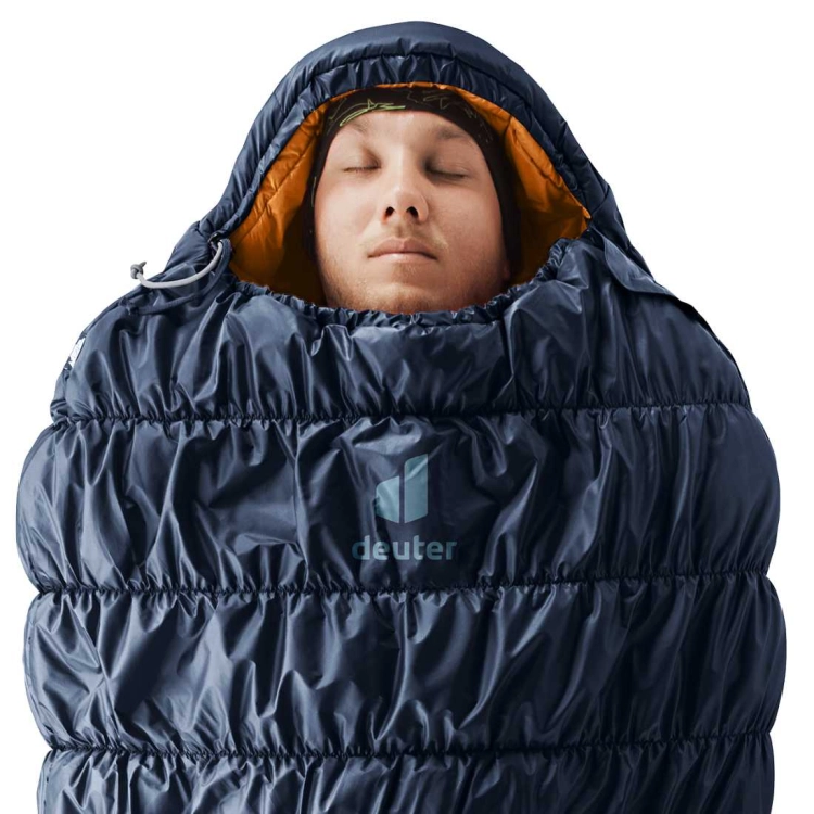 Śpiwór syntetyczny Deuter Exosphere +4C/39F REGULAR – Ink-Maple