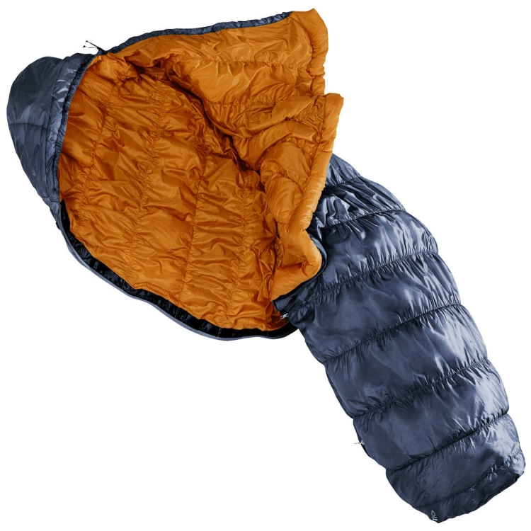 Śpiwór syntetyczny dla wysokich Deuter Exosphere +4C/39F EL – Ink-Maple