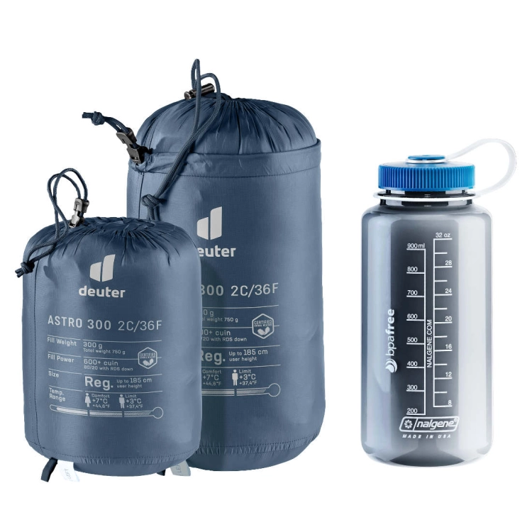 Lekki śpiwór puchowy Deuter Astro 300 +2C/36F REGULAR – Marine-Ink