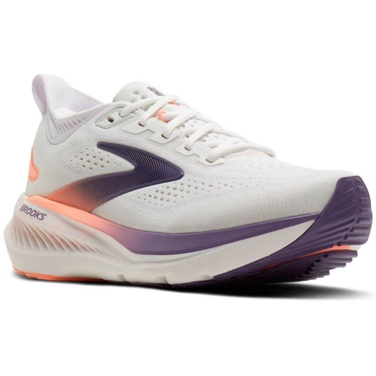 Damskie buty do biegania Brooks Glycerin 23 – White/Mulled Grape/Clear