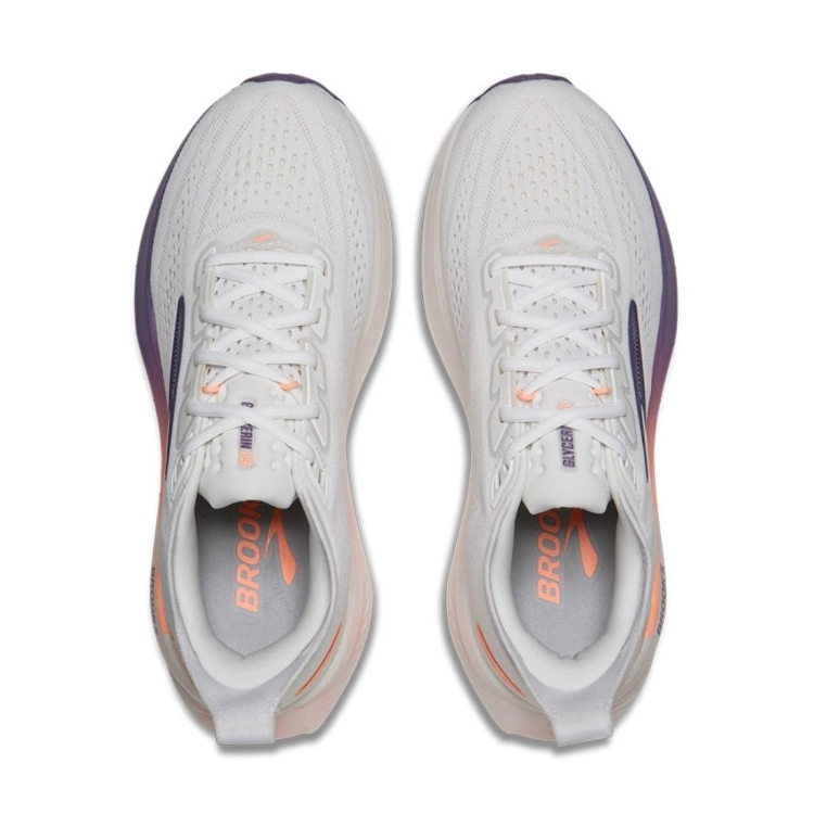 Damskie buty do biegania Brooks Glycerin 23 – White/Mulled Grape/Clear