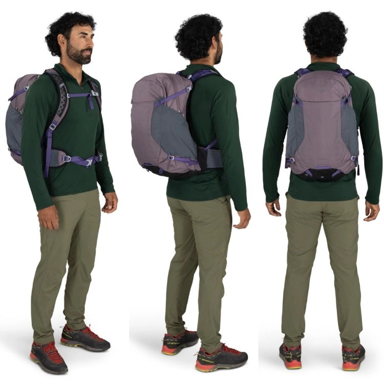 Lekki plecak turystyczny Osprey Hikelite 28 – Graphite Purple